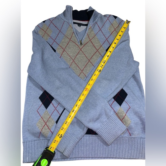 Men’s Tommy Hilfiger Quarter Zip Pullover Sweater, Size Medium - Picture 6 of 7